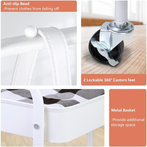 Storage & Organization | White Clothing Rack Portable Garment Rack ...